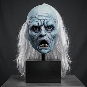 <span class=keywords><strong>Masque</strong></span> de zombie drôle et amusant pour Halloween, perruque blanche, <span class=keywords><strong>masque</strong></span> réaliste en latex pour le visage entier, pour cosplay, fête, accessoires de maison hantée, tendance - Product Image 1