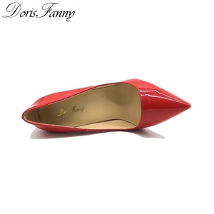 Women's Bridal Formal Shoes Red Patent Leather Upper Customizable Sole Pointed <b>Toe</b> Stiletto Super Fashion Trend Summer Shoes - Product Image 3