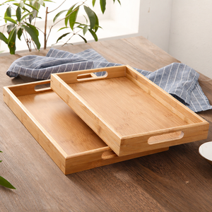 Plats pour le petit-déjeuner/les collations pour la maison et le café, plateau et assiettes de service beiges de 30 cm - Product Image 4