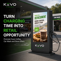 Chargeur rapide DC 30kW 40kW 60kW 80kW avec écran publicitaire de 65 pouces pour projets commerciaux de véhicules électriques