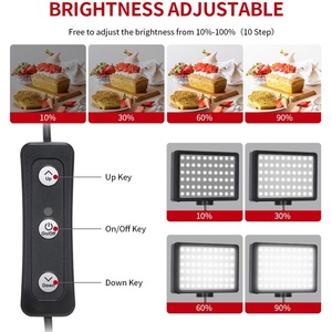ชุดไฟ LED สำหรับถ่ายภาพวิดีโอบนเดสก์ท็อป2แพ็คสำหรับการบันทึกวิดีโอสตรีมสด - Product Image 6