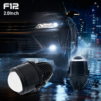 Feux antibrouillard universels de remplacement 2 pouces Bi-LED étanches 3 couleurs pour mise à niveau de voiture Toyota/Honda