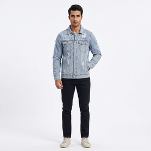 100% Cotton <b>Denim</b> <b>Jackets</b> <b>Men</b> Casual Solid Color Pocket Thin <b>Jacket</b> for <b>Men</b> Style High Quality <b>Men</b> Clothing <b>Denim</b> <b>Jacket</b> - Product Image 1