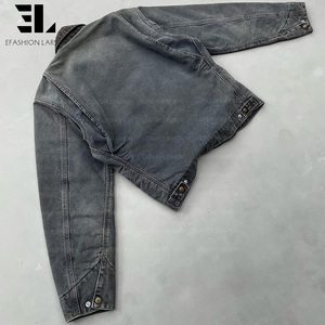 LARSUR Custom Distress Wash Heavy Duck <strong>Canvas</strong> Work <strong>Jacket</strong> with Flannel Lined Worker Workwear Detroit Carpenter Chore <strong>Jacket</strong> <strong>Men</strong> - Product Image 3