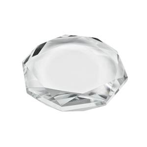 Faceted Glass Paperweight 90mm Diameter 190mm Height <b>Letter</b> <b>Holder</b> - Product Image 1