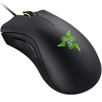 Razer Deathadder Mouse berkabel Esensial, Mouse Gaming USB kabel tangan kanan 2025