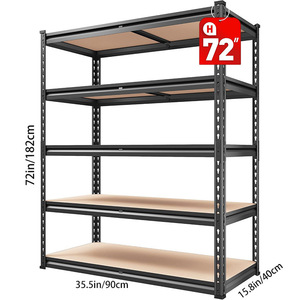 Étagère de rangement en acier 72 po H x 35,5 po L x 15,8 po P, unité d'étagérage robuste pour l'organisation de garage, atelier et entrepôt - Product Image 1
