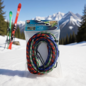 Elastic Cord Hook Luggage Strap 3Pcs 6X36 In For Ski Bag Binding Straps - Product Image 2