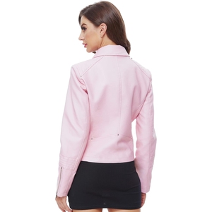 Chaqueta de Cuero Genuino para Mujer, de Secado Rápido, Informal, con Diseño de Logotipo Personalizado - Product Image 6