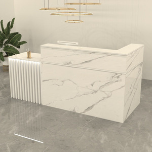 Bureau de réception d'entreprise durable, traditionnel et simple, avec bande lumineuse, mobilier commercial, salon de coiffure en Chine - Product Image 3