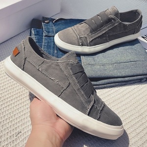 Scarpe Casual Basse in Tela Leggera da <span class=keywords><strong>Uomo</strong></span> con Elastico, Slip-on con Suola Piatta in Gomma, Colore Unito per Camminate Quotidiane e Brevi Viaggi - Product Image 4