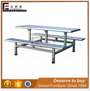 Plateau en bois <span class=keywords><strong>pour</strong></span> 4 personnes et Table à <span class=keywords><strong>manger</strong></span> et <span class=keywords><strong>banc</strong></span> en métal <span class=keywords><strong>pour</strong></span> cantine scolaire - Product Image 3