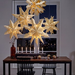 40cm High Quality Eco-Friendly Reusable Christmas Light Paper <b>Star</b> Lantern Cover Festive <b>Decor</b> for Winter Weddings Birthdays - Product Image 4