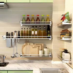 घरेलू रसोई घर की दीवार शेल्फ बोर्ड वर्ग ट्यूब शेल्फ सबसे अच्छा बेच 304 स्टेनलेस स्टील भंडारण धारकों और रैक एकल अनुकूलित