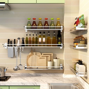 Ménage cuisine étagère murale conseil carré <span class=keywords><strong>Tube</strong></span> étagère meilleure vente 304 supports de stockage en acier inoxydable et supports simples personnalisés - Product Image 1