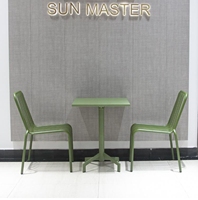 Ensemble de meubles en métal moderne, Patio de jardin extérieur Table pliante réglable café bistrot Table en acier et chaise de salle à manger industrielle