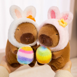 Juguete de Peluche de Capibara y Tortuga Acuática de 20 CM, Decoración de Escritorio, Regalo de Pascua, Regalo de Cumpleaños para Niños - Product Image 5