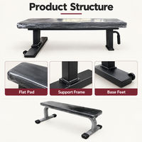 Banc de musculation plat pour salles de sport commerciales et studios d'entraînement, idéal pour les exercices de force en salle de sport professionnelle, matériel de gym