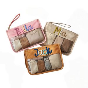 Personalized <b>Sunscreen</b> Pool <b>Bag</b> Custom Embroidery Name Transparent Waterproof Cosmetic Storage Pouch Diaper Organizer Gift Baby - Product Image 1