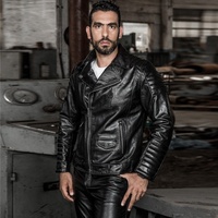 Vestes et manteaux de moto en cuir de vache pour hommes, OEM personnalisé noir marron de haute qualité