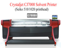 Máquina de impresión de pancartas Crystaljet7000 Impresora solvente de 3,2 m con cuatro u ocho cabezales de impresión seiko508GS plotter