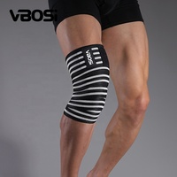 VBOSi 8324 Bandes de genou unisexes à bas prix |   Fermeture à boucle auto-agrippante en nylon et élasthanne pour la musculation, l'entraînement croisé et les séances de gym