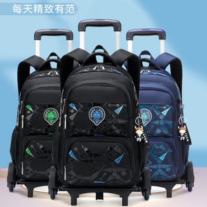 High-quality Private Customized Travel Bag School Trolley Bag Luggage Trolley <b>Backpack</b> <b>with</b> <b>Wheel</b> - Product Image 5