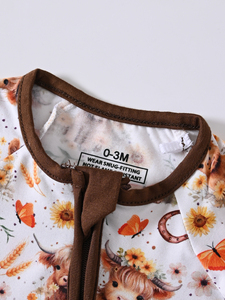 Hongfusheng 2-weg rits baby bamboe pyjama's van biologisch viscose bamboe, comfortabel voetenzakje voor baby's - Product Image 4