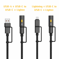 Kabel Pengisian Daya USB 4-in-1 60W PD 3A dengan Konduktor Tembaga Murni Berlapis Nilon dan Alloy Aluminium yang Lebih Ringan untuk Komputer IOS Printer