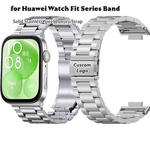 <span class=keywords><strong>Correa</strong></span> de Acero Inoxidable Sólido para <span class=keywords><strong>Huawei</strong></span> <span class=keywords><strong>Watch</strong></span> Fit 5 Pro, Brazalete para <span class=keywords><strong>Huawei</strong></span> <span class=keywords><strong>Watch</strong></span> Fit 4 Fit3, <span class=keywords><strong>Correa</strong></span> Metálica - Product Image 1