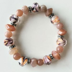 Natural Stone Bracelet Colorful Glass Beaded Energy Balancer <b>Top</b>-rated Flexible Payment Terms Handmade Customization - Product Image 5