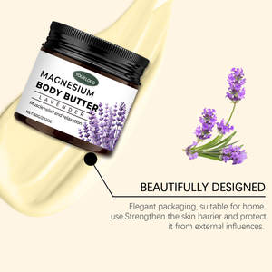 Krim badan Magnesium Label pribadi grosir, Losion badan penghalus pencerah, krim mentega Shea Magnesium Lavender, untuk tidur, Oem - Product Image 4