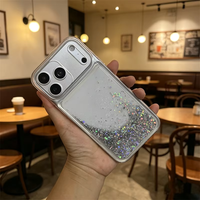Coque de téléphone OEM DIY antichoc en TPU avec paillettes liquides et sable mouvant pour iPhone 18 17 16 15 14 13 Series Pro Max