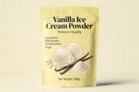 Mélange en poudre pour glace molle à la vanille véritable |   Saveur 100% naturelle |   Base de crème glacée instantanée crémeuse de qualité supérieure pour la vente en gros
