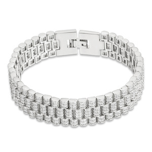 Bracelet gourmette plaqué or 18 carats Luoyan, style hip-hop <span class=keywords><strong>Miami</strong></span>, avec zircons AAA, pour homme, bijoux raffinés - Product Image 6