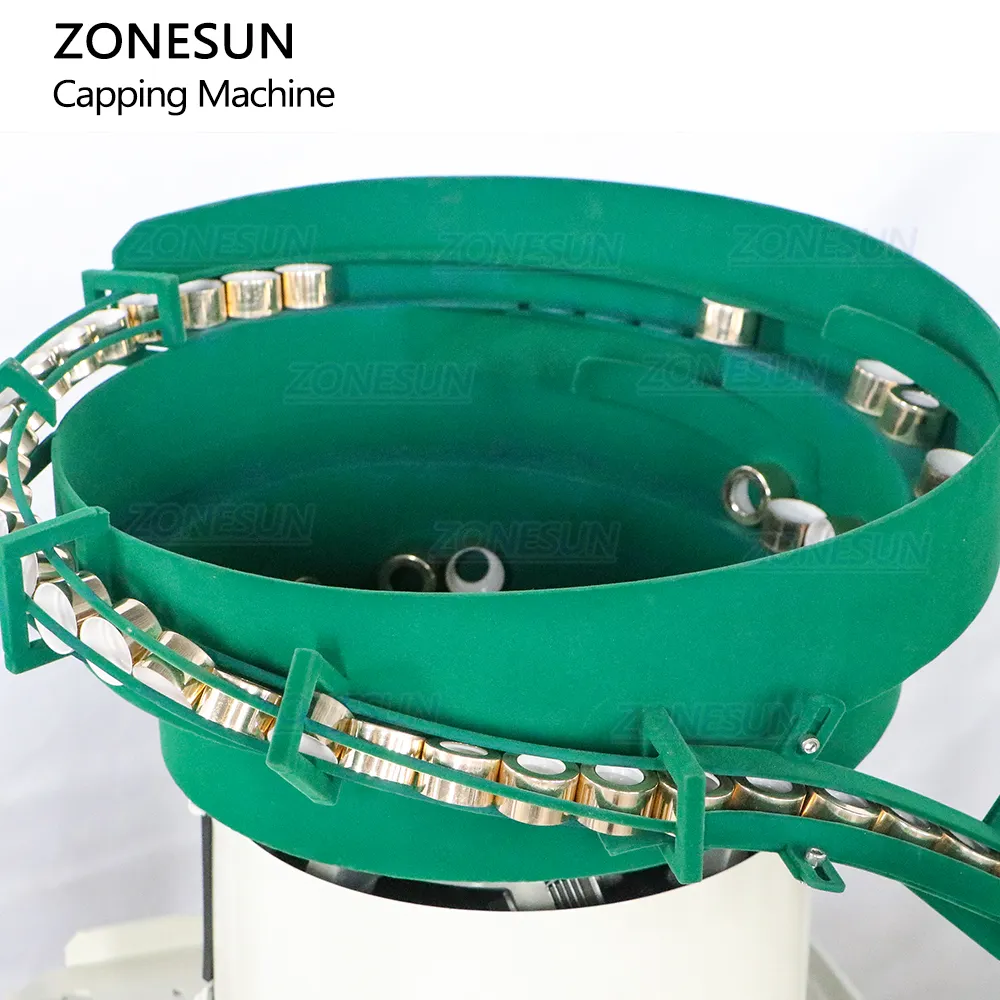 ZONESUN ZS-XG16X自動ボトルストッパープレスキャップキャッピングマシン、キャップフィーダー付き