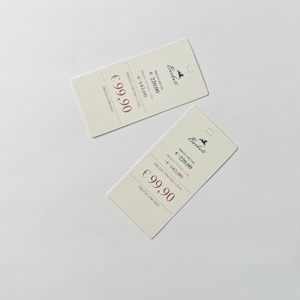 Tùy Chỉnh Trắng Vòng Chai Quà Tặng Thẻ Giấy Treo Thẻ Với In Logo Riêng, Phụ Kiện May Mặc Quần Áo Hangtag Với Lá Vàng - Product Image 3