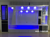 Luxuriöses Wohnzimmer-TV-Möbel aus Holz Eck-Wand-TV-Tisch für den Flur