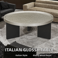 Table basse de salon Zeeci, style italien moderne, réglable, en acier inoxydable, avec panneau en bois, meubles pour la maison
