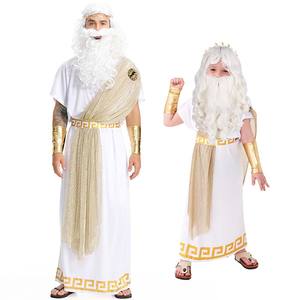 Costume de Zeus de la <span class=keywords><strong>mythologie</strong></span> <span class=keywords><strong>grecque</strong></span> antique pour homme pour fête de vacances avec barbe et perruque TRAD-011 - Product Image 2