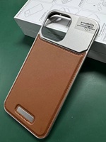 Étui magnétique en alliage d'aluminium pour iPhone 16 pro max Étui en cuir parfumé en aluminium avec boîte d'aromathérapie sans cadre