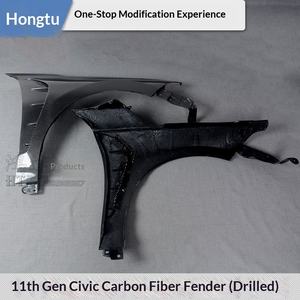 Modification de garde-boue perforé en fibre de carbone pour Honda Civic Type R Hatchback Sedan FL5 11e génération, compatible OLIVER - Product Image 3