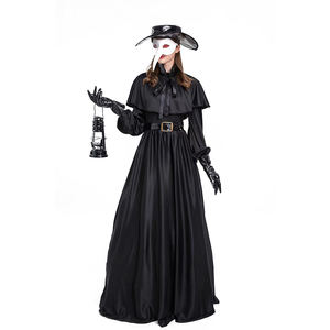 Costume de personnage de <span class=keywords><strong>film</strong></span> d'horreur pour adulte Halloween, Costume de héros de donjon Docteur Corbeau, Bouche de peste - Product Image 5