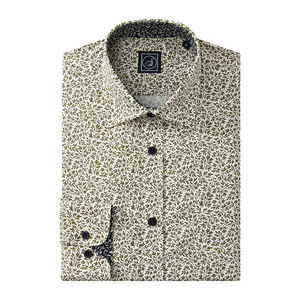 Chemise boutonnée décontractée à manches longues pour homme, 100 % coton popeline, imprimée numériquement, écologique, idéale pour le bureau et les affaires - Product Image 4