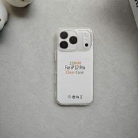 Coque de téléphone en TPU souple liquide 2.0MM haute transparence antichoc pour iPhone 17 Pro Max Air Plus 1000 modèles