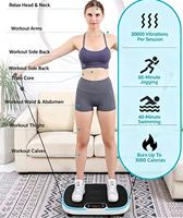 Machine de fitness professionnelle Crazy Fitness, plaque vibrante ultra-mince en ABS, ceinture lumineuse LED, entraînement complet du corps à domicile, perte de poids