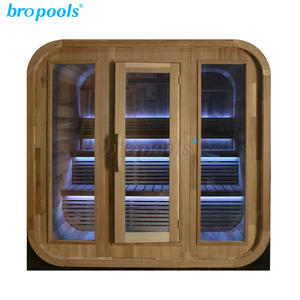 高端产品厂家直销加拿大红杉传统户外立方体桑拿4-6人 - Product Image 3
