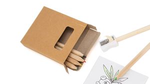 Eco Friendly Promotional Kraft Paper Coloring <b>Book</b> With Colored Pencils Kids Notepad Drawing Art Stationery Set - Product Image 4