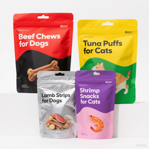 Mùi bằng chứng Ziplock có thể tái chế treo lỗ tùy chỉnh thức ăn vật nuôi Túi - Product Image 5