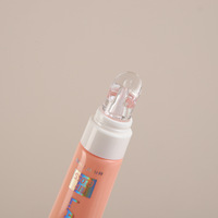 Tube de brillant à lèvres rond de 5ml 10ml 15ml 30ml avec logo personnalisé en alliage de zinc en silicone blanc or rose avec motif de compression